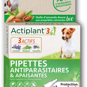 ACTIPLANT BIO PIPETTES CHIEN 3 PIPETTES 1ML