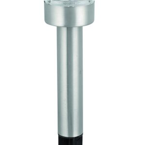 Balise solaire inox verre effilée LED Blanche 3 Lumens H42cm