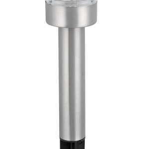 Balise solaire inox verre effilée LED Blanche 3 Lumens H42cm