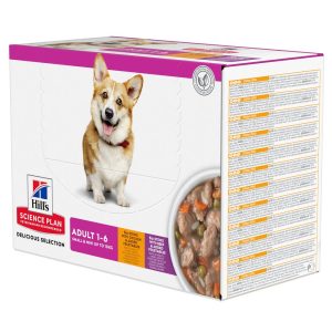 Chien Adult S&M Mijotés Poulet Bœuf 12x80g
