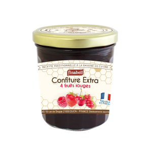 CONFITURE 4 fruits rouges au miel 375g