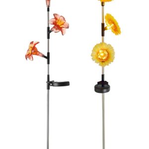 Décoration à énergie solaire : 3 Fleurs