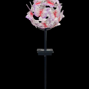 Décoration lumineuse solaire Métal : Nuée de Papillons