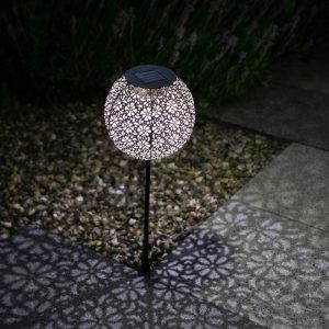 Décoration métal à énergie solaire – design rétro