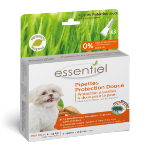 ESSENTIEL PIPETTES PROTECTION DOUCE PETIT CHIEN 3X2ML