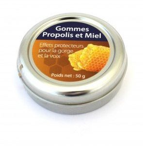 Gommes à macher propolis – boîte métal 50g