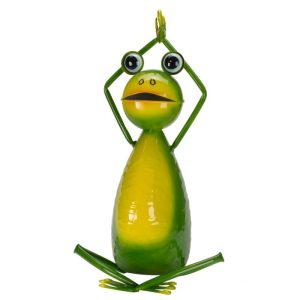 Grenouilles Yoga métal