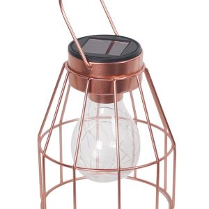 Lampe de table à énergie solaire : finition cuivré