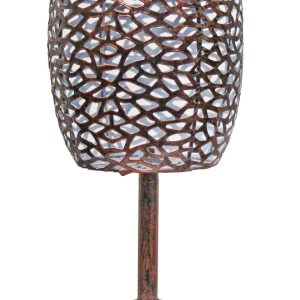 Lampe de table métal à énergie solaire – design rétro