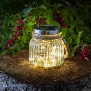 Lanterne Lucioles verre Solaire