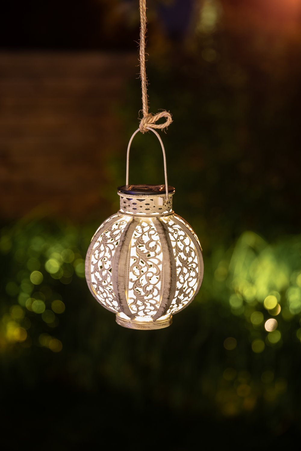 Lanterne métal vintage beige 10 Lumens H17cm – Image 3