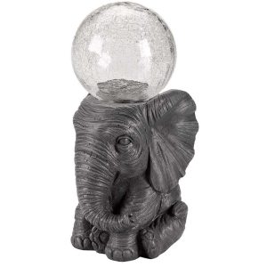 Orbe Eléphant résine et verre Solaire