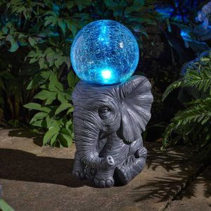 Orbe Eléphant résine et verre Solaire