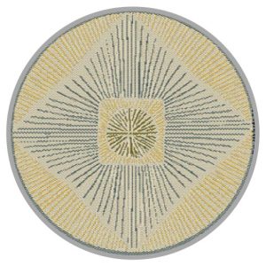 Tapis d&rsquo;extérieur rond Jacquard Cali 150 cm