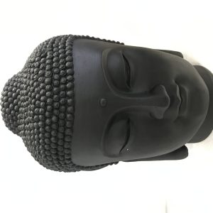 TETE DE BOUDDHA EN FIBRE D ARGILE H27CM