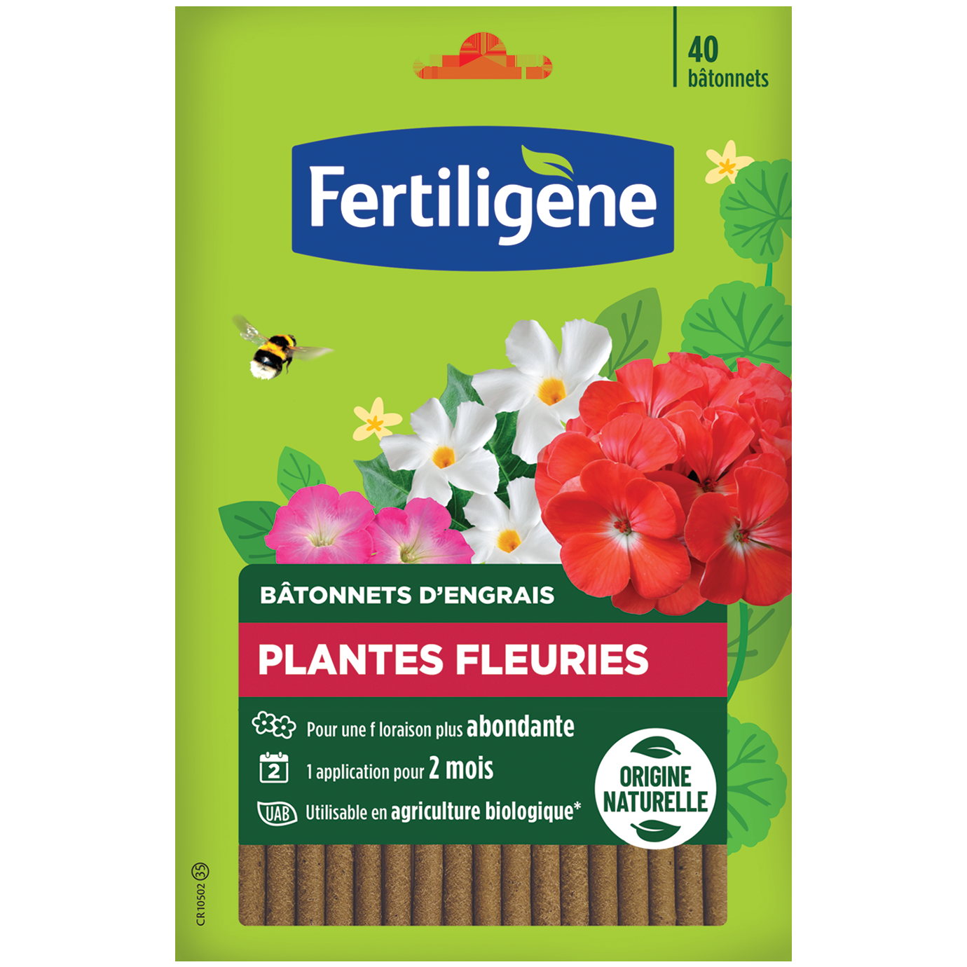 40 Bâtonnets d'engrais plantes fleuries