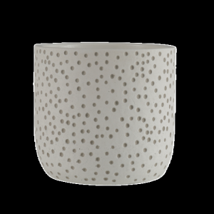 CACHE-POT CIMENT BLANC-GRIS DALILA