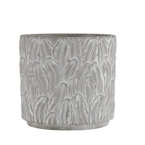 CACHE-POT D14CM CIMENT BLANC WASHED CALIPSO