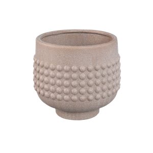Cache pot en céramique Clarece Beige XL