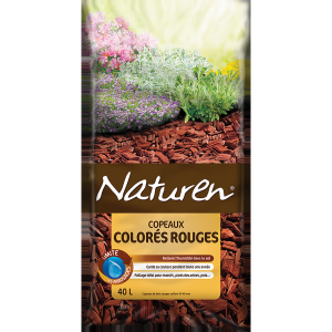 Copeaux colorés rouges 40L