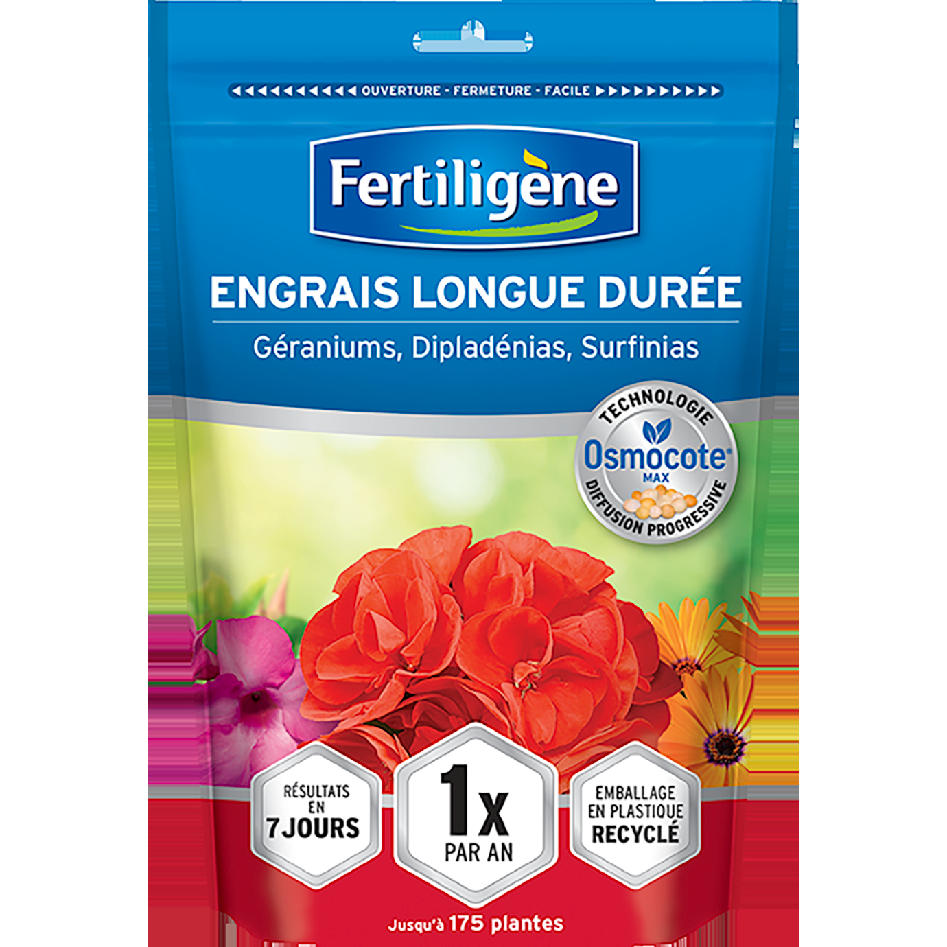 Engrais longue durée osmocote max géraniums, dipladénias, surfinias 700g