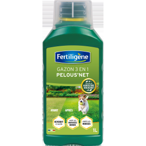 Fertiligène Engrais gazon liquide 3 en 1 Pelous’net 1L