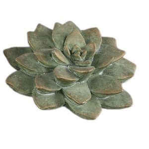 Fleur déco en ciment verte A