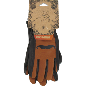 Gant de jardin marron moustache MISTER