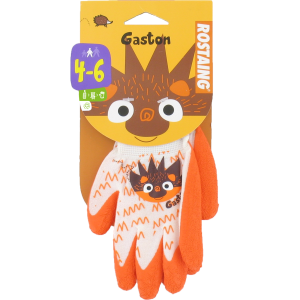 Gant de jardinage enfant orange, GASTON le hérisson
