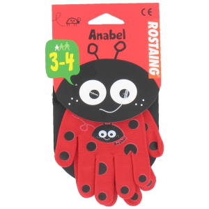Gant de jardinage enfant rouge, ANABEL la coccinelle