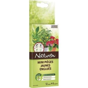 Mini-pièges jaunes pour plantes de la maison et balconnières