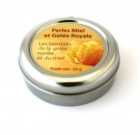 Perles miel+gelée royale – boîte métal 50g
