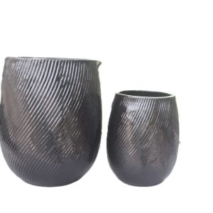 POT  CERAMIQUE HAUT NOIR NOVA