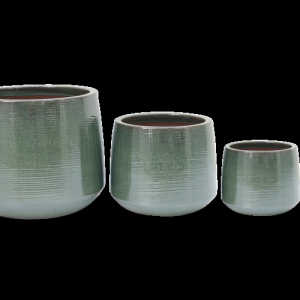 POT CERAMIQUE VERT MILOS