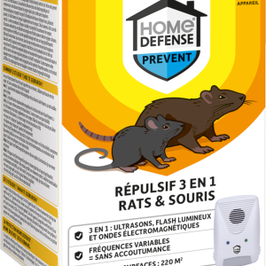 Répusif rats et souris ultrasons électromagnétique et flash lumineux
