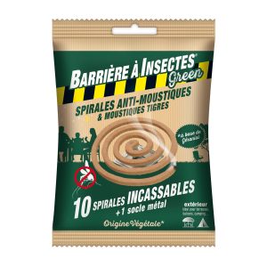 Spirales anti-moustiques à base de géraniol – Sachet de 10 spirales