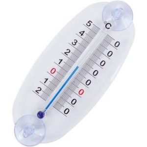 THERMOMETRE FENETRE TRANSPARENT A VENTOUSE