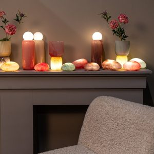 Vase Alayna vert avec lampe