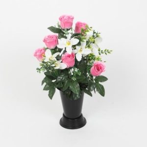 BOUQUET FUNERAIRE  H43 DM25 COULEURS MELANGEES