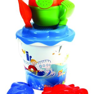 Seau garni D18cm – 2 animaux marins