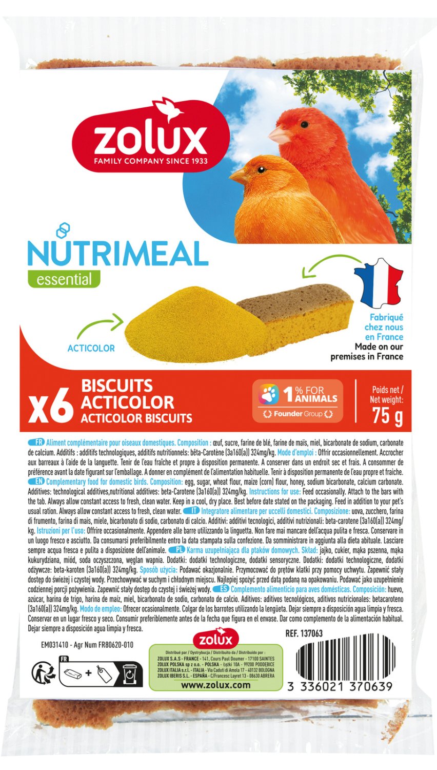 BISCUITS NMEAL OISEAU ACTI COLOR X6