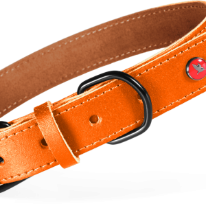 COLLIER CUIR CLASS FAUVE