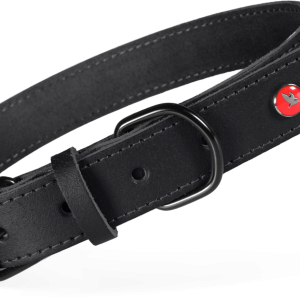 COLLIER CUIR CLASS NOIR
