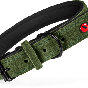 COLLIER CUIR CONFORT VERT