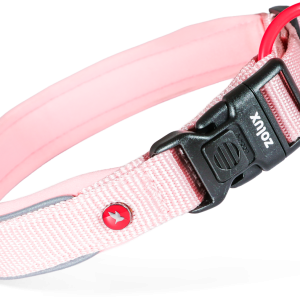COLLIER Nylon premium Rose pâle