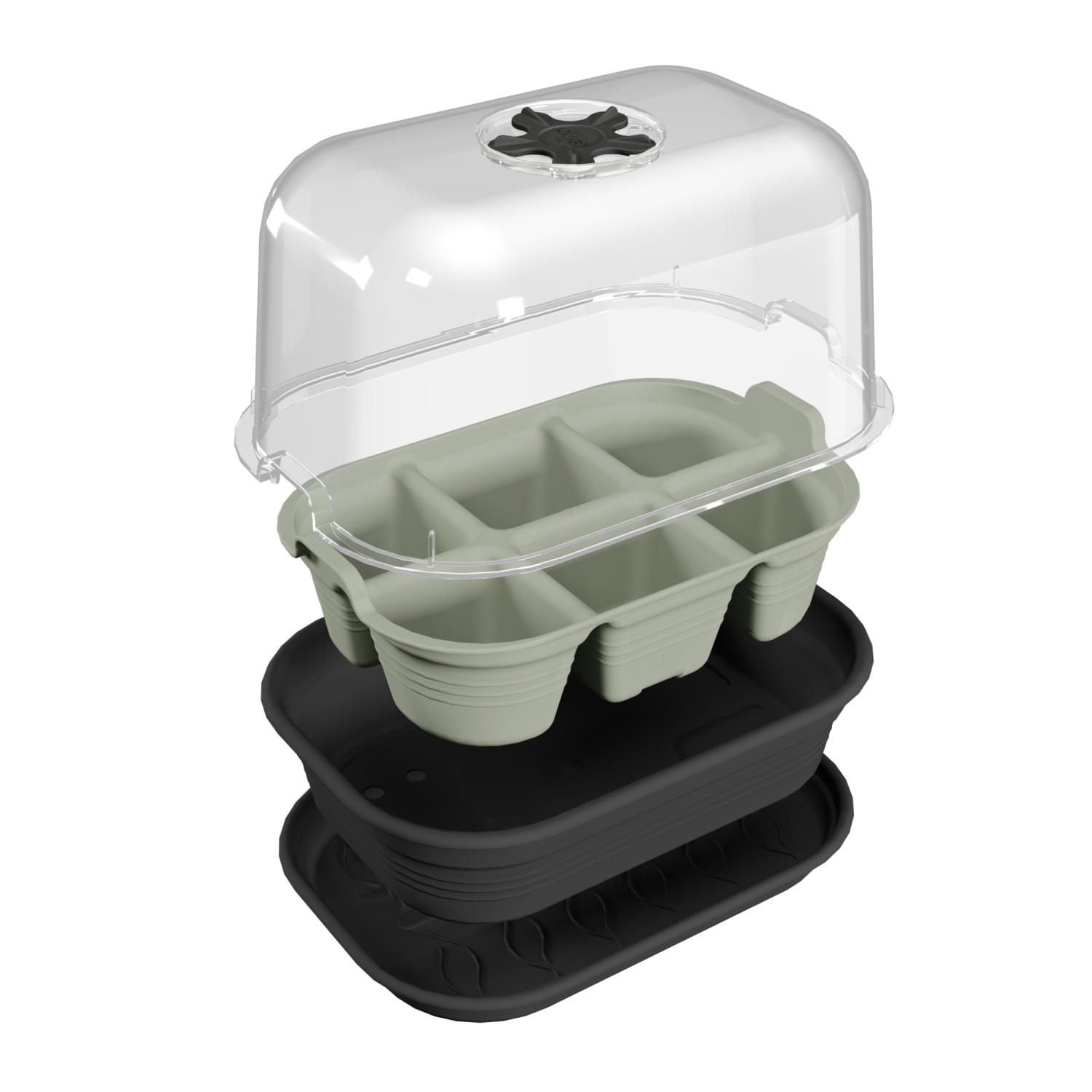 Green Basics plateau de semis 22 vert pierre – Image 2