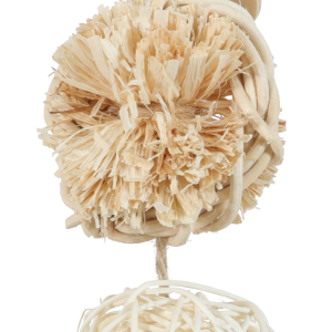 JOUET GUIRLANDE 3 POMPONS EHOP MAIS ROTIN