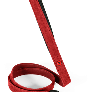 LAISSE CUIR CONFORT 1M20 ROUGE