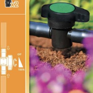 2 Vannes de contrôle de débit pour tuyau Ø13/16mm