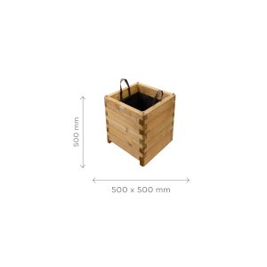BAC A FLEURS CARRÉ ROBUST 50X50X50CM